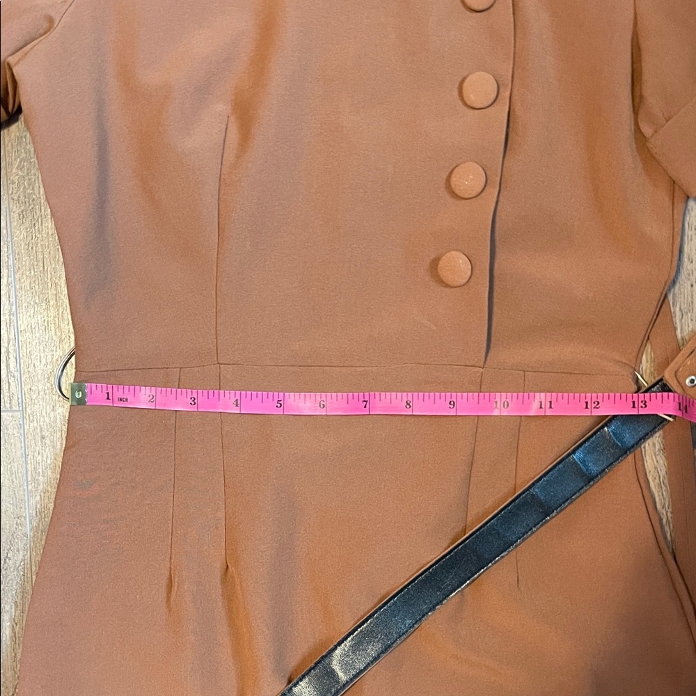 Elegant Brown Bettie Page Dress - Picture 3 of 6